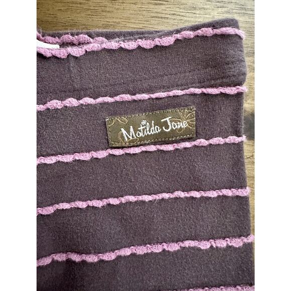 Matilda Jane Friends Forever Constance Knit Striped Leggings Pants Ruffle Purple - Picture 3 of 6